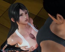  【3D】蒂法齐P小短裙乳交和口交 