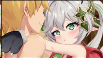  原神纳西妲1女战2男 双穴齐插内射高潮连连！ 3D